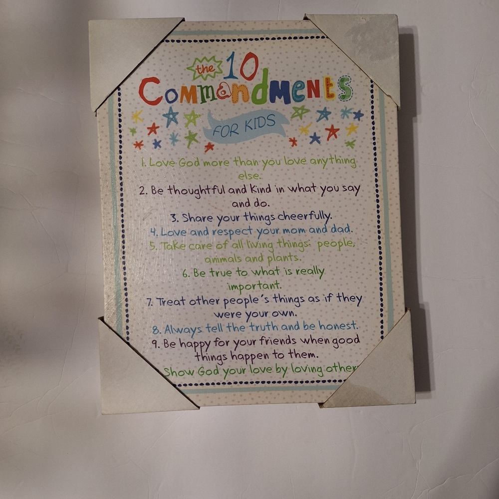The 10 Commandments for kids Wall Decor - Picture 4 of 10
